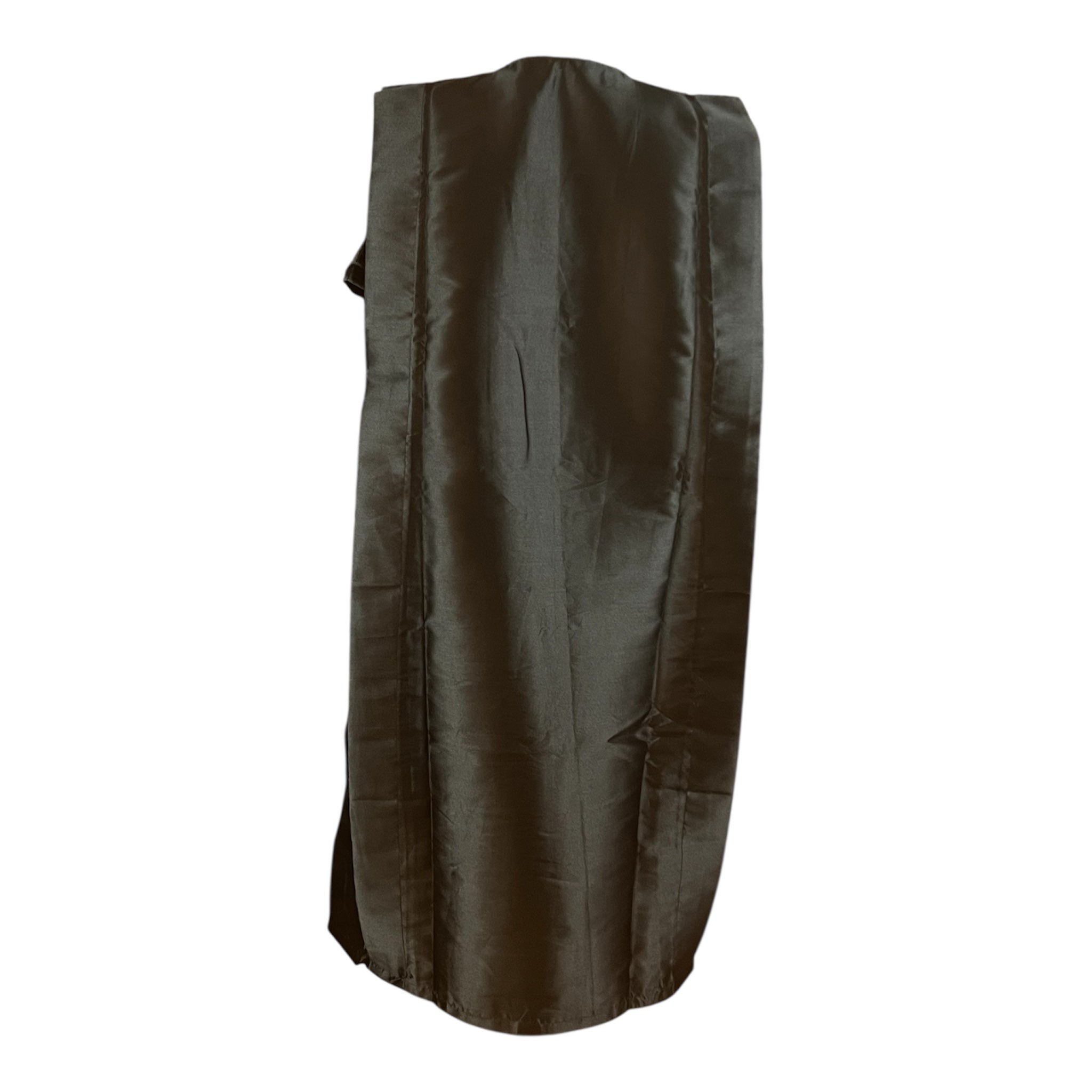 Luxury Black Mikado Boubou with Ankara Print Accent