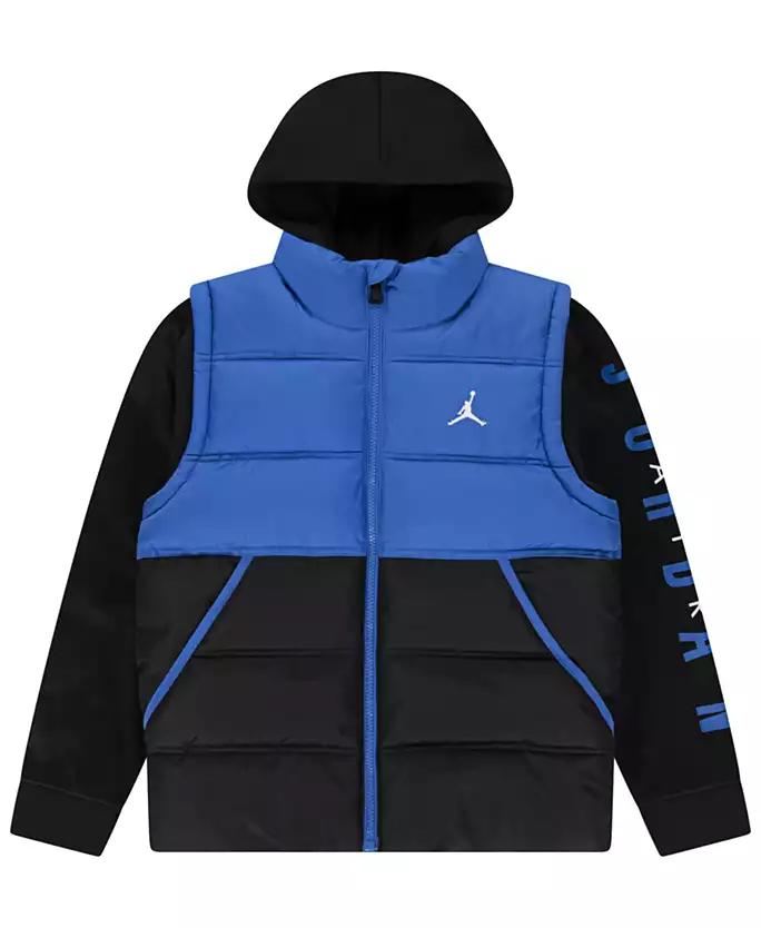 Jordan Boys 8-20 Layered Look Hooded Jacket